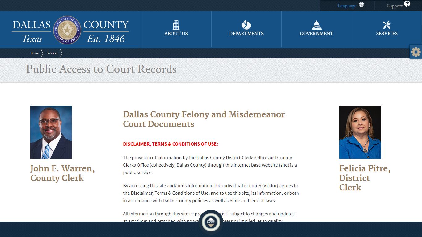 Dallas County | Public Access to Court Records